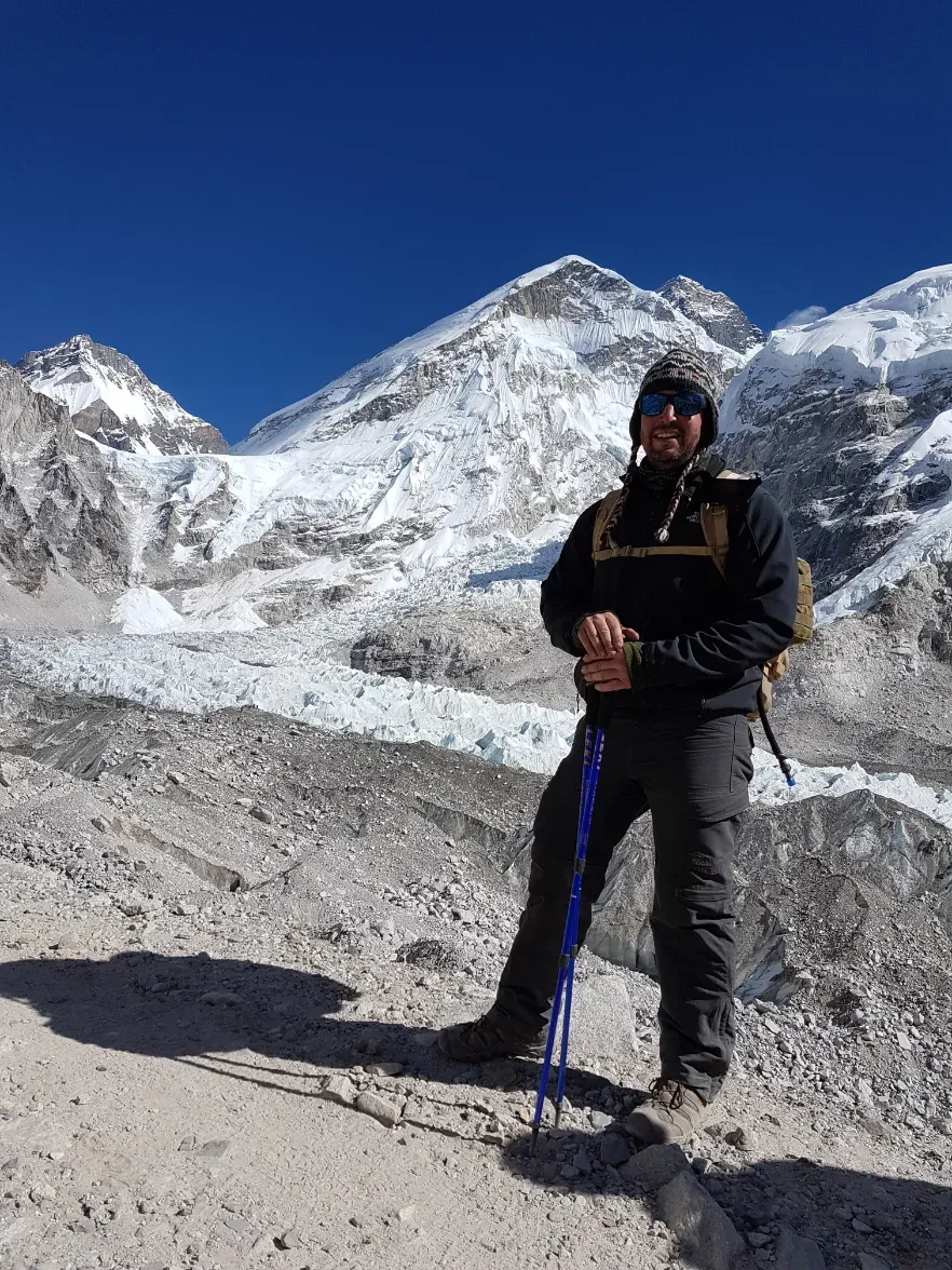 Robert Keegan, founder of WeatherReady QLD, on the Everest Base Camp trek in Nepal